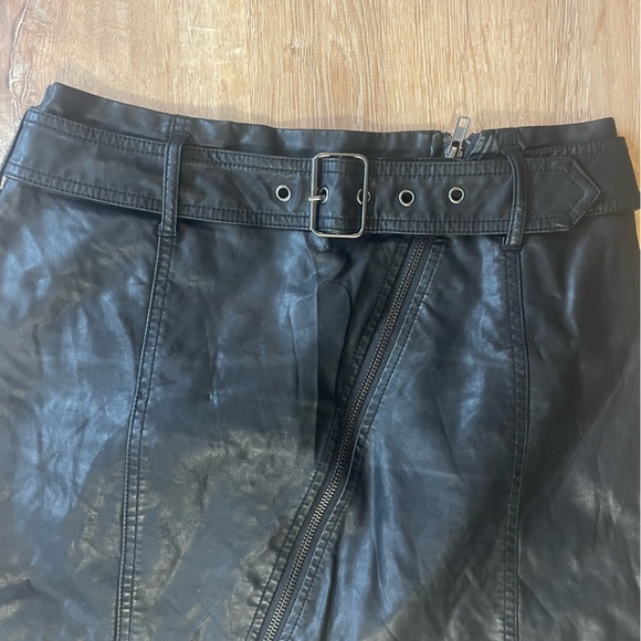 Free People Faux Leather Mini Skirt - Picture 4 of 7